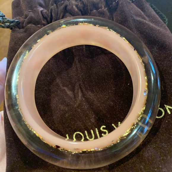 LOUIS VUITTON Wide Inclusion Bangle (Light Pink/Gold) - Picture 3 of 3